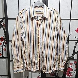 Visconti Striped Button Shirt Size‎ Large
